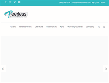Tablet Screenshot of peerlessovens.com